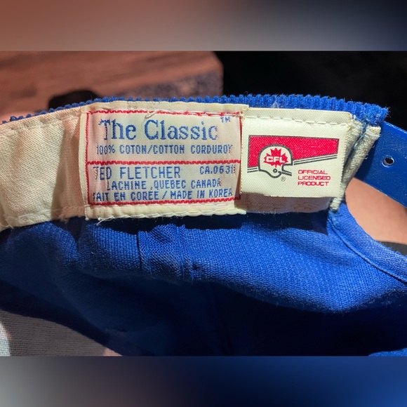 Vintage Corduroy Hat — Winnipeg Blue Bombers Cap - Picture 6 of 10